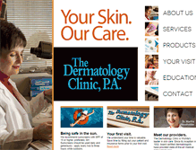 Tablet Screenshot of dermclin.com